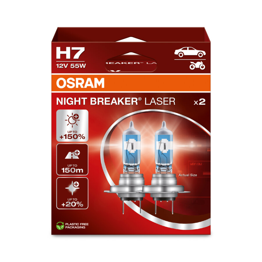 2 lampadine H7 OSRAM NIGHT BREAKER